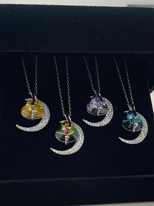 Продукт Колие Лунна любов с кристал Swarovski Изображение